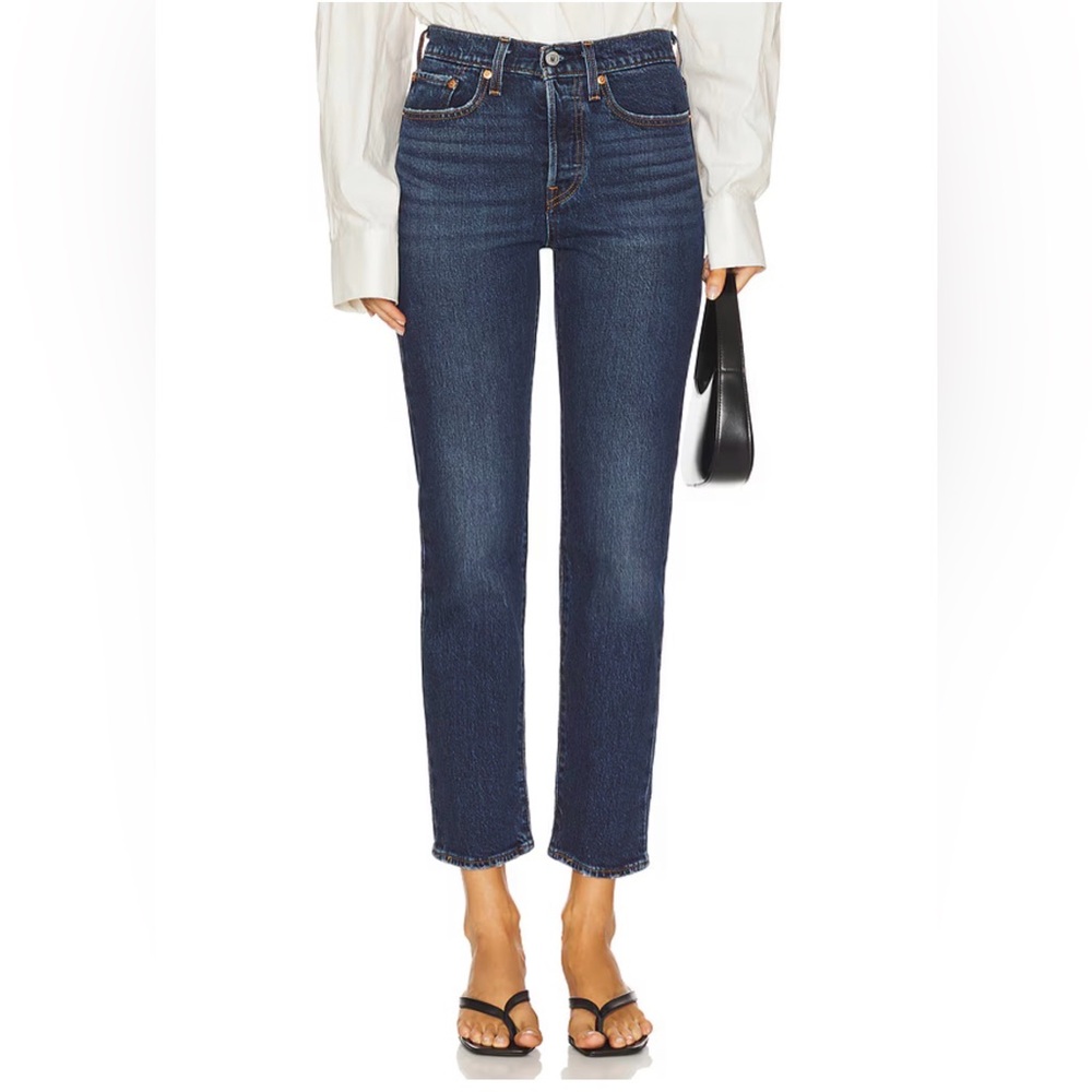 Levi’s Premium Wedgie Mid Rise Straight Blue Denim NEW